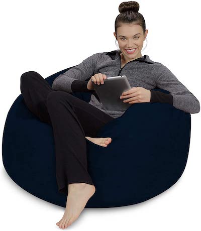 Sofa Sack - Plush, Ultra Soft Best Bean Bag Chair Navy 3'