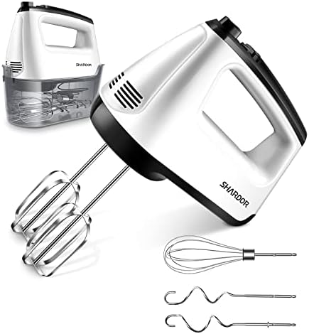 SHARDOR Hand Mixer Electric: Powerful Mixing, Snap-On Storage