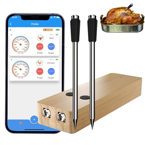 Smart Wireless Meat Thermometer: Perfectly Cooked Meats Every Time!