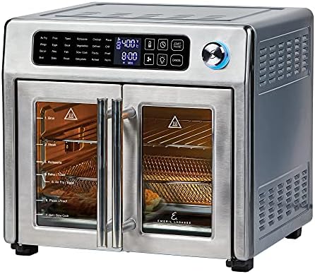 Emeril Lagasse 26 QT Air Fryer & Toaster Oven: Extra Large, French Doors, Stainless Steel
