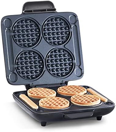 DASH Multi Mini Waffle Maker: Perfect for Families & Individuals, Dual Non-stick Surfaces – Graphite