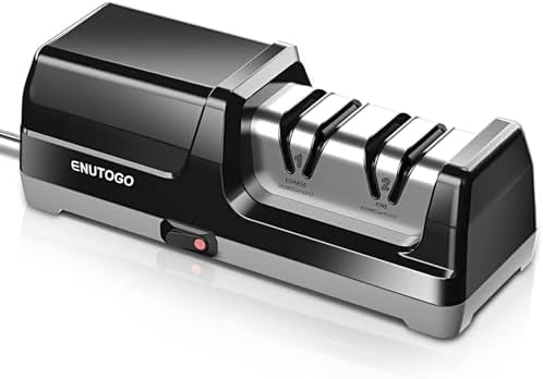 Diamond Electric Knife Sharpener: Professional 2-Stage Sharpening for Kitchen Knives