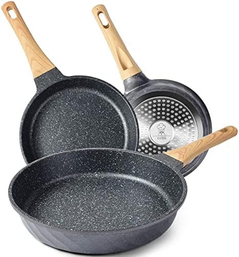 Granite Skillet Set: Nonstick Induction Frying Pans