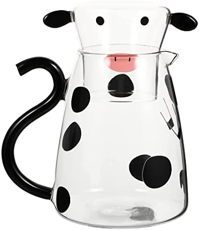Cartoon Cow Bedside Water Carafe Set – 18 oz Pitcher & 4 oz Cup