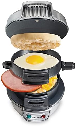 Hamilton Beach Breakfast Sandwich Maker: Customize Ingredients & Perfect for English Muffins!