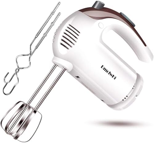 DmofwHi Hand Mixer Electric: 5-Speed Mixer with Stainless Steel Accessories