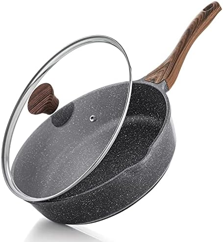 SENSARTE Nonstick Deep Frying Pan Skillet: Healthy Stone Cookware Cooking Pan