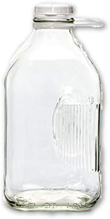 The Dairy Shoppe Heavy Glass Milk Bottle: 64 Oz, 1/2 Gal