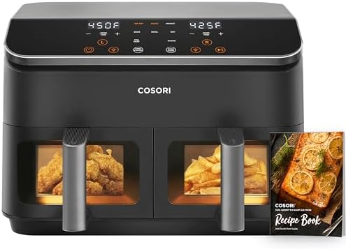 COSORI 9Qt Dual Air Fryer: Cook Multiple Meals Easily!