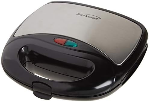 Brentwood Compact Dual Sandwich Maker: Easy, Non-Stick, Black