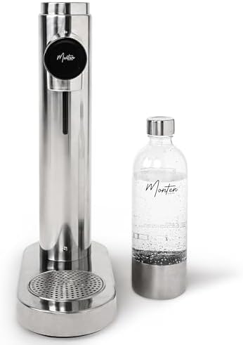 Premium Stainless Steel Sparkling Water Maker with 900ML Bottle