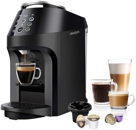 Ultimate Coffee Lover’s Dream: 3-in-1 Espresso Machine – 19 Bar Pressure Pump, 6 Brew Sizes