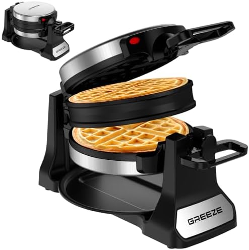 Ultimate Waffle Maker: Rotating Plates, Easy Clean, Stainless Steel