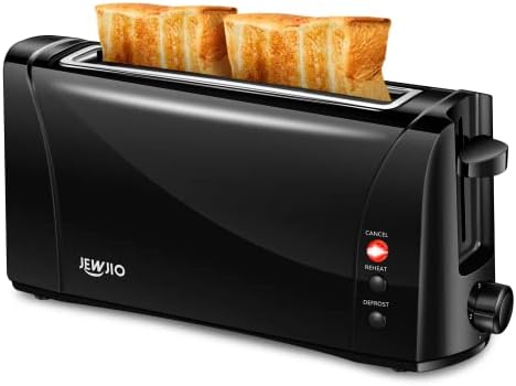 Vintage Black Long Slot Toaster: Easy-To-Use with 6 Shade Settings