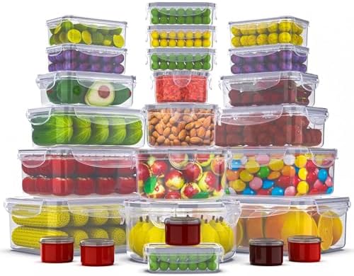 RockBerry Large Food Storage Containers: Airtight & Stackable Set