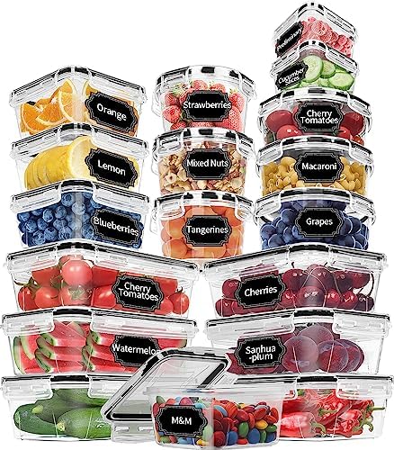 Skroam 36 Pack Food Storage Containers: Airtight Meal Prep Solution